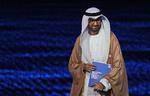 Sultan Ahmed al-Jaber, the Emirati minister of state and the CEO of Abu Dhabi's state-run Abu Dhabi National Oil Co., ADNOC, leaves the podium after he made his speech at the opening ceremony of the Abu Dhabi International Petroluem Exhibition &amp; Conference, ADIPEC, in Abu Dhabi, United Arab Emirates. (AP Photo/Kamran Jebreili) Foto: Kamran Jebreili/Ritzau Scanpix