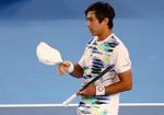 Mackenzie McDonald fejrede karrierens vel nok hidtil største sejr, men behersket, og han fortalte i det obligatoriske baneinterview på Rod Laver Arena, at han i sit eneste tidligere møde med Nadal, ved French Open 2020, fik store klø af spanieren.  Foto: Hannah Mckay/Ritzau Scanpix