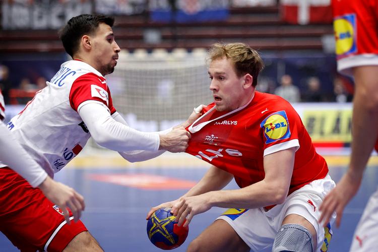  Simon Pytlick boltrede sig mod Kroatien og blev dansk topscorer med 9 mål. Foto: Jens Dresling