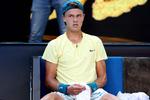 Holger Rune havde flere muligheder for at lukke kampen mod Rublev, men nu er det i stedet russeren, som skal møde den 9-foldige Australian Open-mester Novak Djokovic i kvartfinalen.  Foto: Martin Keep/Ritzau Scanpix