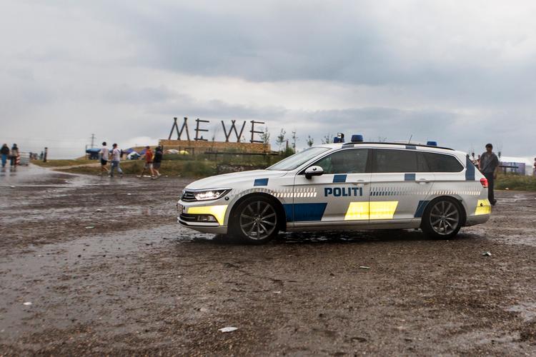 Politi på campingområdet under Roskilde Festival i 2022.  Arkivfoto Per Lange