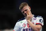 Sebastian Barthold blev delt norsk topscorer med ni mål i kvartfinalenederlaget til Spanien ved VM i håndbold. Foto: Aleksandra Szmigiel/Ritzau Scanpix