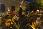 Rasmus Paludans koranafbrændinger har udløst protster i Tyrkiet. Billedet er fra 22. januar foran det svenske konsulat i Istanbul.  Foto: Umit Bektas/Ritzau Scanpix