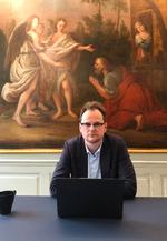 Morten Visby oversætter bøger fra fire sprog til dansk. Men i perioder tager arbejdet som formand for Dansk Forfatterforening det meste af hans tid. Foto: Sine Löfström