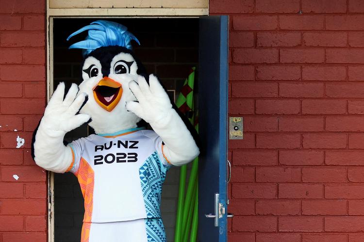 Tazuni er maskot, når der i juli og august er VM i fodbold for kvinder i Australien og New Zealand med Danmark som en af deltagerne.  Foto: Martin Keep/Ritzau Scanpix