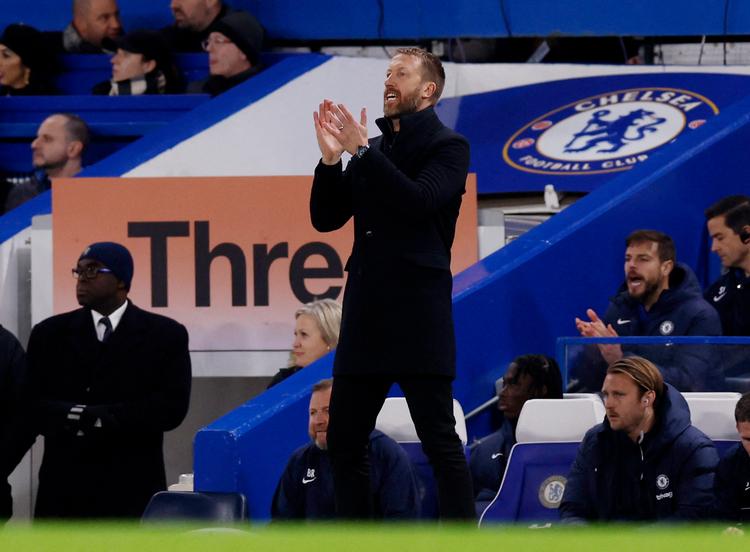 Chelseas træner, Graham Potter, under gårsdagens kamp mod Fulham, som endte uafgjort.  Foto: Andrew Couldridge/Ritzau Scanpix