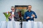 »Der har været sagt og skrevet meget, men nu er det tid til at se fremad«, lød det fra Stefan Plenge (th.) til mandagens pressemøde med 3F. Foto: Finn Frandsen