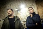 Statsminister Mette Frederiksen (S) mødes med den ukrainske præsident Volodymyr Zelenskyj i Mykolajiv.   Foto: Mads Nissen