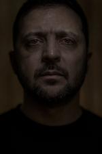 Den Ukrainske præsident Volodymyr Zelenskyj fotograferet på en hemmelig lokation i Odessa af Politikens fortograf Mads Nissen.   Foto: Mads Nissen/POLITIKEN