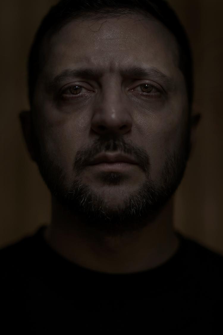 Den Ukrainske præsident Volodymyr Zelenskyj fotograferet på en hemmelig lokation i Odessa af Politikens fortograf Mads Nissen.   Foto: Mads Nissen/POLITIKEN