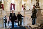 Joe Biden mødes i dag med Volodymyr Zelenskyj i Ukraine.  Foto: Pool/Ritzau Scanpix