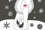 Jessica Hallbäck: »Den er jeg meget glad for, for den blev først sat op i Stockholms undergrundstog og vakte meget opmærksomhed, for folk syntes, det var nederen at menstruation på vej til arbejde. Den vakte stor debat i Sverige«. Foto: 'Isprinsessa', 2013. Liv Strömquist.