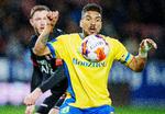 Ohi Omoijuanfo blev matchvinder for Brøndby efter en lille times spil.  Foto: Bo Amstrup/Ritzau Scanpix