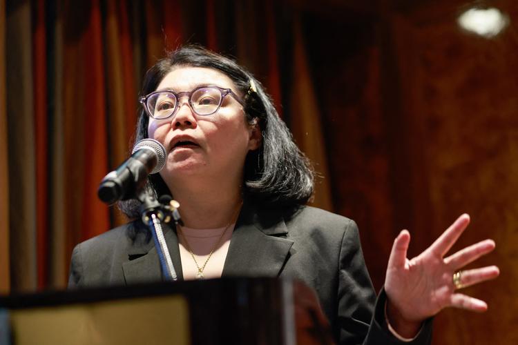 »Skibet er nået i land«, sagde Rena Lee, som er leder for FN-havkonferencen Foto: Kena Betancur/Ritzau Scanpix