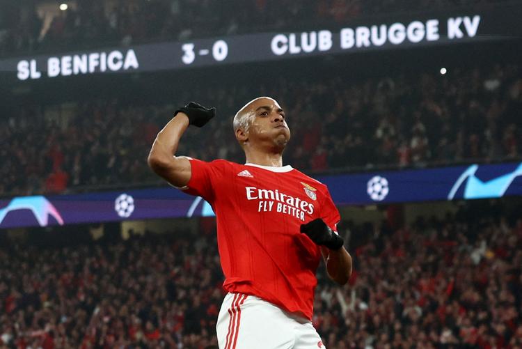 Med 4-0-målet på et straffespark har Joao Mario scoret i fem kampe i træk i mesterholdsturneringen som den første Benfica-spiller siden Eusebio i 1964. Foto: Pedro Nunes/Ritzau Scanpix