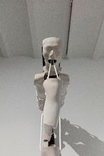 Young-jun Tak har opbygget en portal med afstøbninger af dele af hans egen spinkle krop.  Foto: Laura Stamer