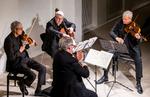 Eugene Drucker til venstre styrede slagets gang i kvartetter af Haydn og Mozart, men da det blev rigtig krævende hos Beethoven, overtog Philip Setzer førsteviolinpladsen. Foto: Emil Pedersen