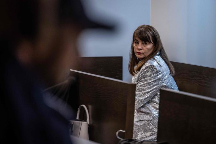 Justyna Wydrzynska fotograferet i retten  tidligere i dag.  Foto: Wojtek Radwanski/Ritzau Scanpix