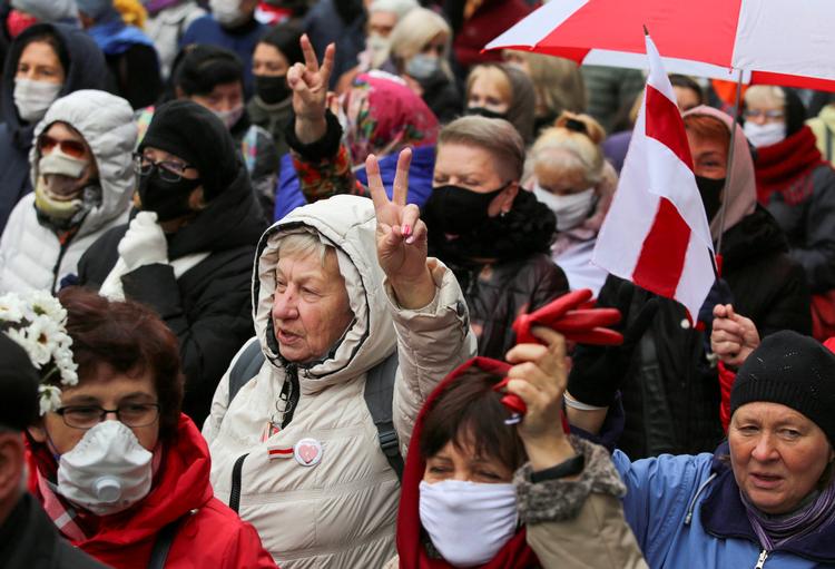 Præsidentvalget i 2020 udløste massive protester.  Foto: Stringer ./Ritzau Scanpix