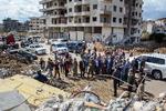 Byen Latakia i den nordvestlige del af Syrien var et af de områder, som blev ramt af jordskælvet i februar.  Foto: Louai Beshara/Ritzau Scanpix