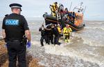   I 2022 var krydsede 45.755 migranter kanalen til England.  Foto: Peter Nicholls/Ritzau Scanpix
