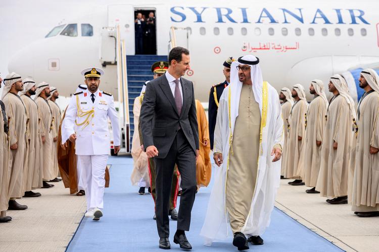 Syriens præsident, Bashar al Assad, ankom søndag til De Forenede Arabiske Emirater på et officielt besøg. Foto: Abdulla Al Neyadi / Uae Presiden/Ritzau Scanpix