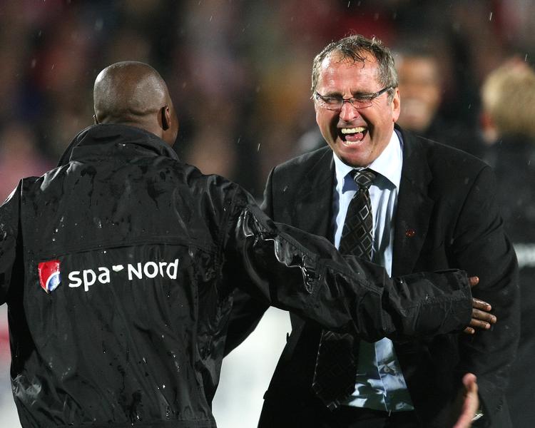 I sin første periode i AaB havde Erik Hamrén stor succes med både et dansk mesterskab og kvalifikation til Uefa Cuppens gruppespil efter samlet sejr over Sampdoria. Foto: Ernst van Norde