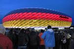  Allianz Arena i München danner blandt andet rammen om åbningskampen ved næste års VM. Finalen spilles på det olympiske stadion i Berlin. Foto: Frank Hoermann/sven Simon/Ritzau Scanpix
