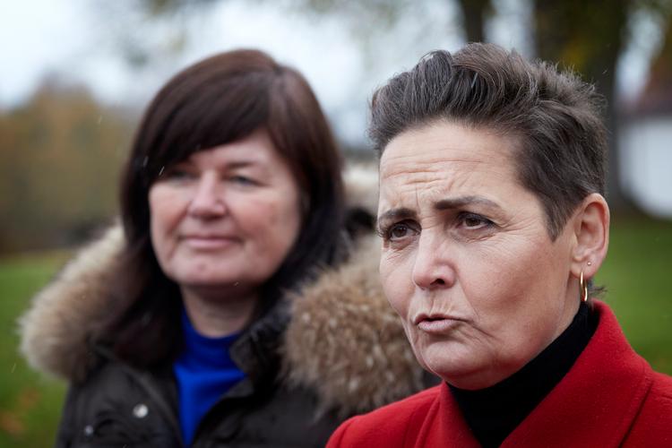 SFs partileder Pia Olsen Dyhr (F) og SFs Karina Lorentzen Dehnhardt (F). Foto: Jens Dresling