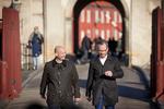 Jakob Ellemann-Jensen (V) og Konservative Folkepartis formand, Søren Pape Poulsen, fotograferet foran Kastellet, hvor Forsvarets Efterretningstjeneste holder til, under valgkampen i oktober.  Foto: Jens Dresling