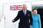 Den britiske kong Charles er onsdag eftermiddag landet i Berlin med sin ægtefælle, dronning Camilla. Foto: Ian Vogler/Ritzau Scanpix