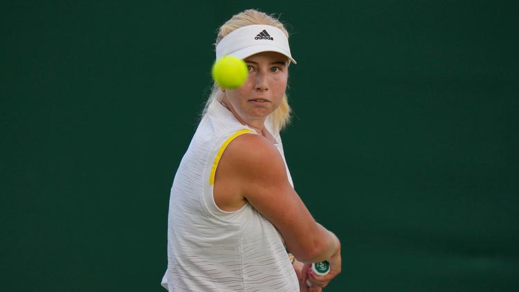 I tredje sæt var Tauson bagud 0-3, da hun trak sig fra kampen mod rumæneren Cristina-Andreea Mitu og dermed er ude af ITF-turneringen. Arkivfoto. Foto: Alastair Grant/Ritzau Scanpix