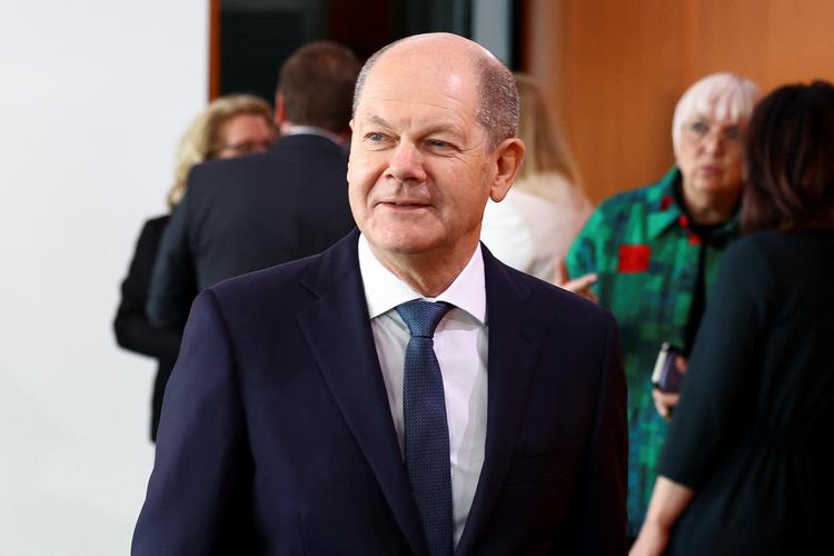 Viljen til at hjælpe Ukraine blev understreget, da Tysklands regering og kansler Olaf Scholz i januar besluttede at sende de avancerede Leopard 2-kampvogne til Ukraine. Foto: Christian Mang/Ritzau Scanpix