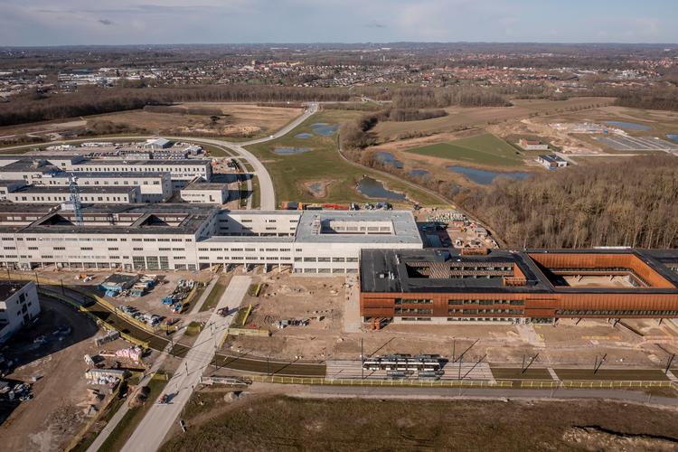 Byggeriet af det nye universitetshospital i Odense er i gang. Foto: Mads Claus Rasmussen/Ritzau Scanpix