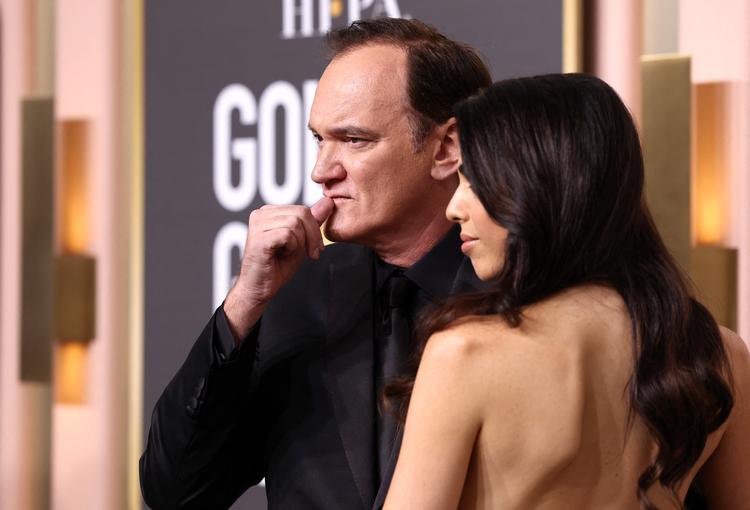 Quentin Tarantino med hustruen Daniella Pick til Golden Globe-uddelingen i januar. Foto: Mario Anzuoni/Ritzau Scanpix