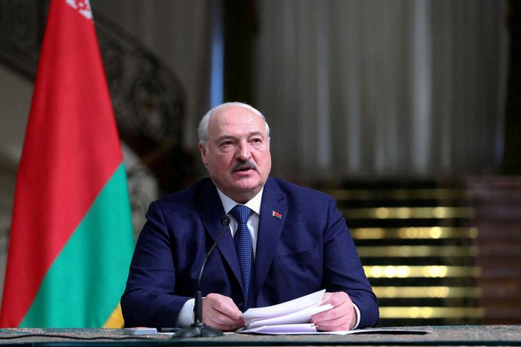 Aleksandr Lukasjenko anklagede fredag Vesten for at planlægge en invasion af Belarus.   Foto: Wana News Agency/Ritzau Scanpix