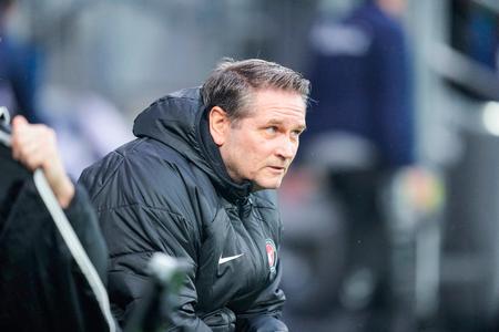 FC Midtjylland hentede alle tre point i Thomas Thomasbergs første kamp tilbage som cheftræner i klubben. Foto: Claus Fisker/Ritzau Scanpix