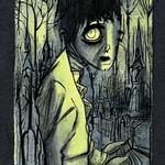 Sådan ser det ud, når Politikens journalist beder hjemmesiden Stable Diffusion Online om at generere et billede af en dreng på en kirkegård i Dave McKean-stil 