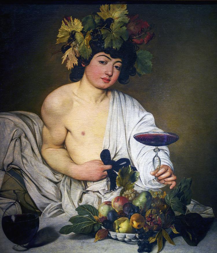 Hvorfor må en kommerciel vinfestival låne Michelangelo Merisi da Caravaggios maleri ’Bacchus’, når et andet museum ikke kan få samme mulighed? Det skaber undren hos eksperter.  Foto: Wikimedia Commons