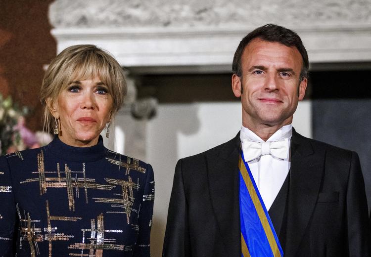 Frankrigs præsident Emmanuel Macron var tirsdag på statsbesøg i Holland.  Foto: Pool/Ritzau Scanpix