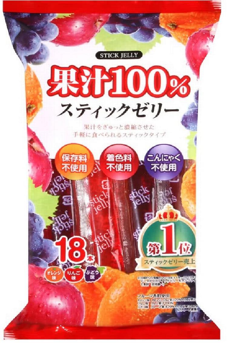 Ribon Fruit Juice Jelly Sticks. Foto: Fødevarestyrelsen 