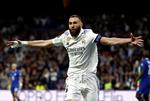 Karim Benzema sørgede for det første mål i kampen, da Real Madrid rykkede et skridt tættere på semifinalen af Champions League. Foto: Juan Medina/Ritzau Scanpix