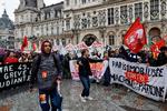 Demonstration foran rådhuset i Paris. Foto: Geoffroy van der Hasselt/Ritzau Scanpix