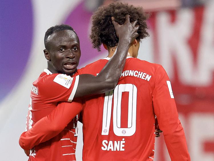 Tidligere har stemningen mellem Sadio Mané og Leroy Sané været god, men senest i Champions League kogte temperamenterne over.  Foto: Ronny Hartmann/Ritzau Scanpix