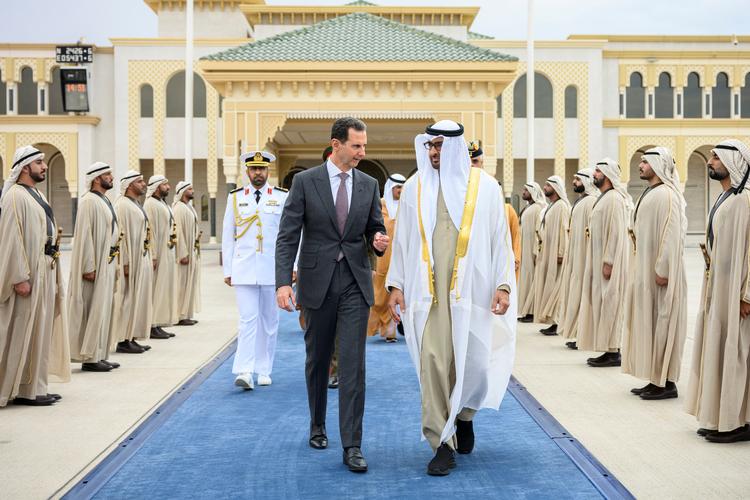 Syriens præsident, Bashar al Assad, på officielt besøg til De Forenede Arabiske Emirater i marts. Foto: Abdulla Al Neyadi/uae Presidenti/Ritzau Scanpix