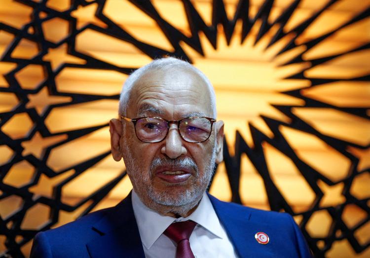 Rached Ghannouchi var formand for Tunesiens parlament, da det blev lukket ned af præsident Kais Saied i 2021. Nu er han den seneste af mange anholdte i landet, hvor præsidenten strammer jerngrebet. Foto: Zoubeir Souissi/Ritzau Scanpix