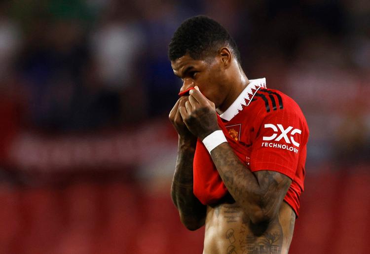 Marcus Rashford og United blev ydmyget i Sevilla og er færdig i Europa i denne sæson. Foto: Marcelo Del Pozo/Ritzau Scanpix