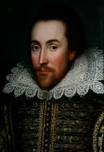 Dette portræt af William Shakespeare går for at være det eneste portræt, der blev malet i hans livstid. Foto: AP.   Foto: Lefteris Pitarakis/Ritzau Scanpix