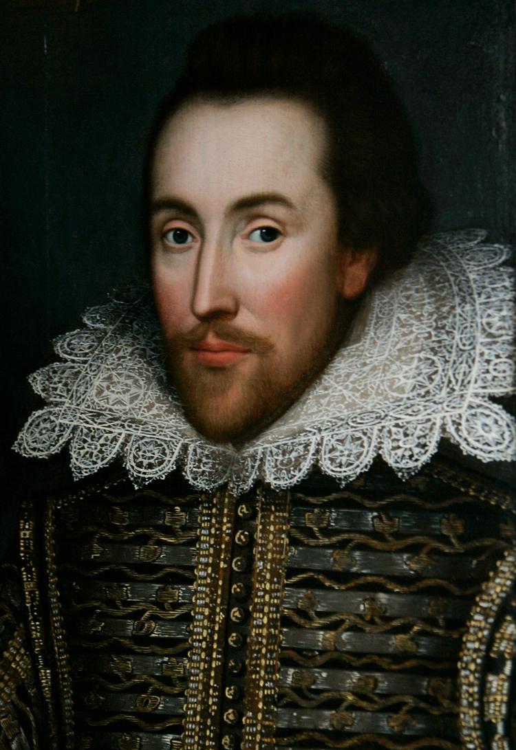 Dette portræt af William Shakespeare går for at være det eneste portræt, der blev malet i hans livstid. Foto: AP.   Foto: Lefteris Pitarakis/Ritzau Scanpix