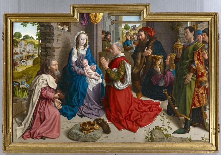 Hugo van der Goes, 'Anbetung der Könige (Manforte-Altar)' 1470-75 tilhører Gemäldegalerie. Foto: Dietmar Gunne